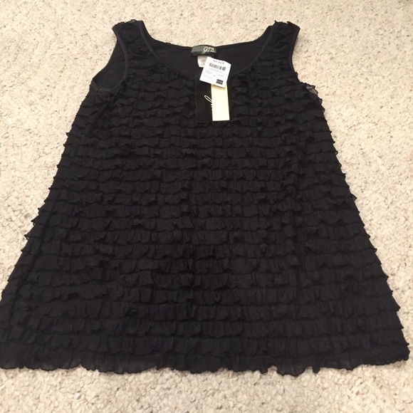 J.T.B black ruffle tank top. New with tags size M - Picture 2 of 7